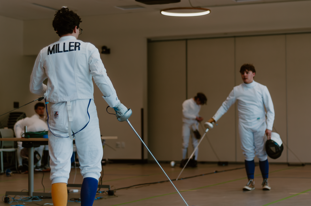 elliot and trevor fencing in class bout courtesy of Greeley Tribune